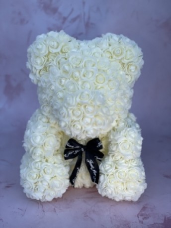 Cream forever rose bear